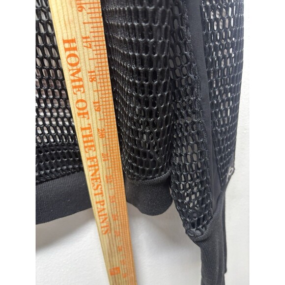 ALO Yoga  Women’s  Mesh Fortuna Hoodie Jacket  Black Sz L - Picture 10 of 13